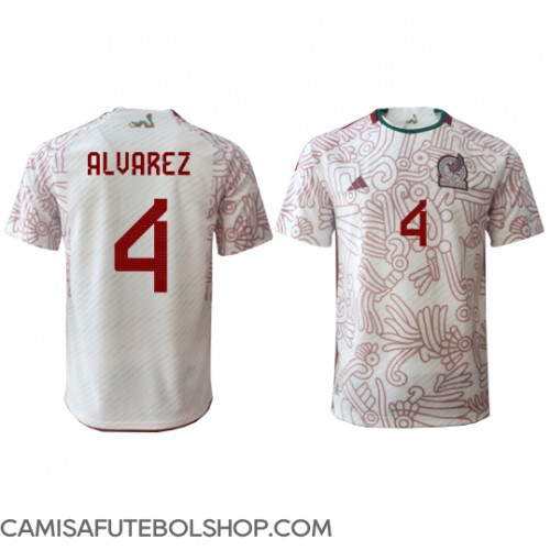 Camisa de time de futebol México Edson Alvarez #4 Replicas 2º Equipamento Mundo 2022 Manga Curta